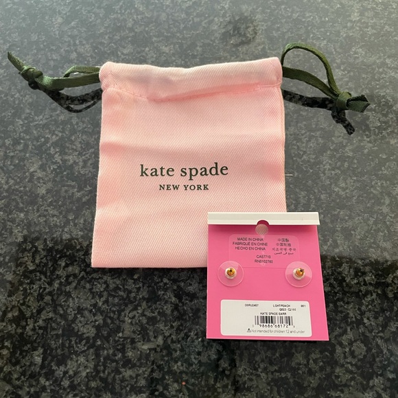 NWT Kate Spade Peach Gumdrop Earrings - Picture 2 of 6